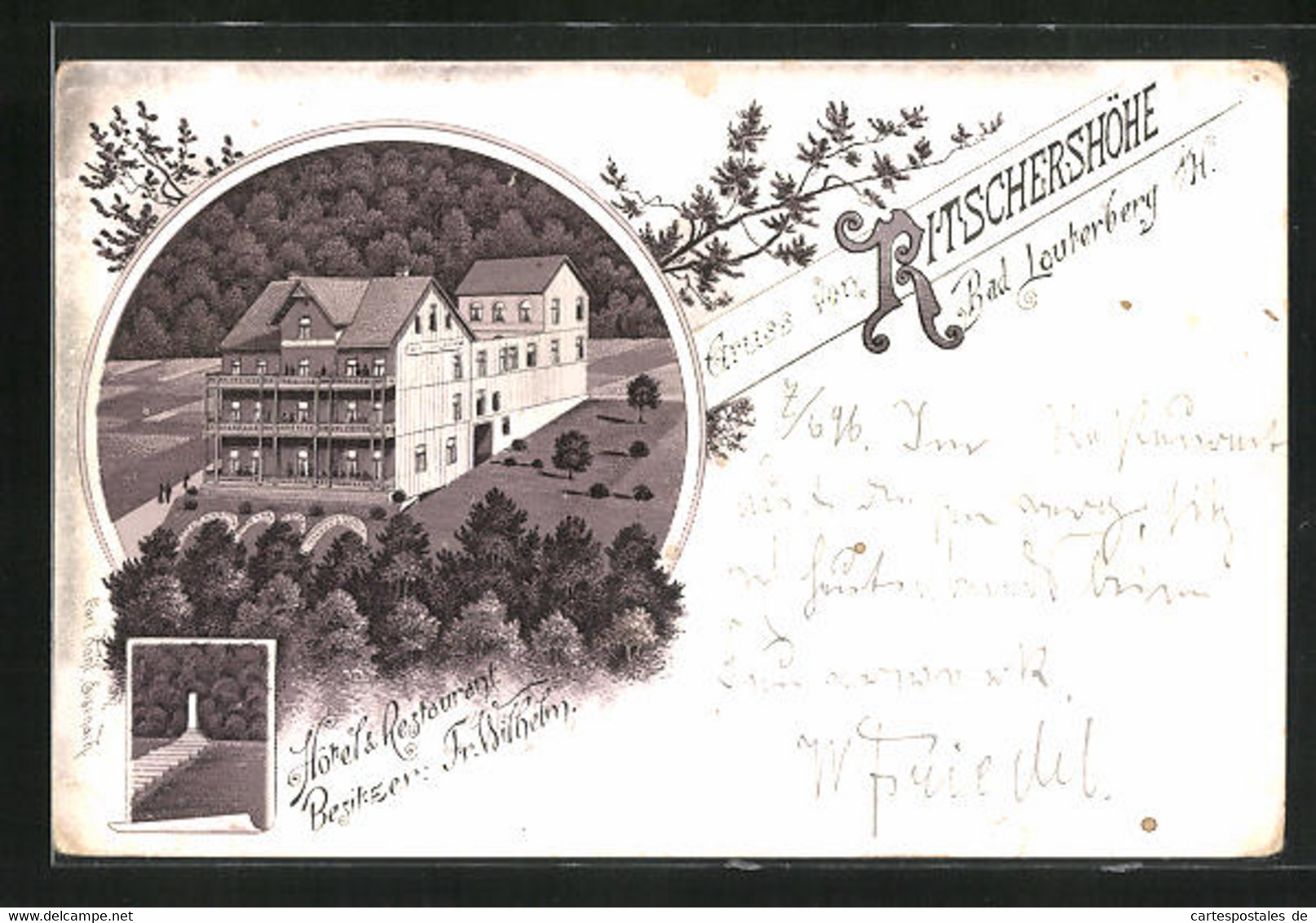 Lithographie Bad Lauterberg I / H., Hôtel & Restaurant Ritschershöhe - Bad Lauterberg