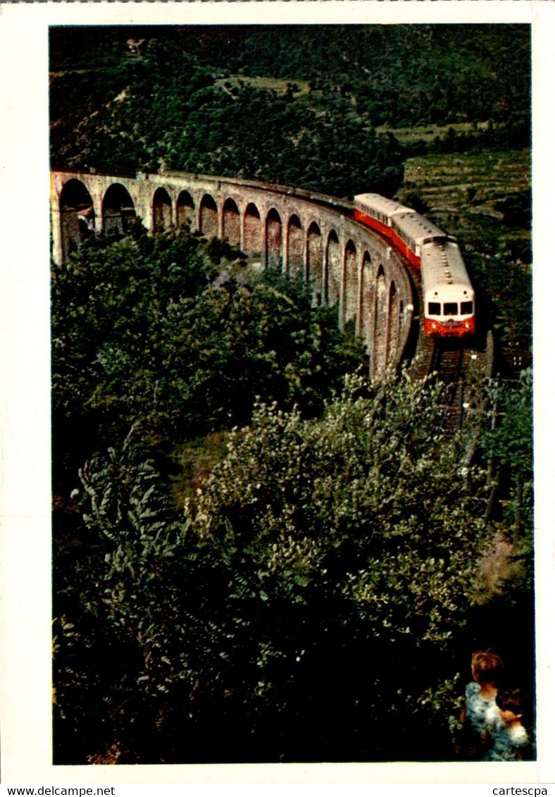 Le Train 1105 Franchit Le Viaduc De Chamborigaud Sur La Ligne Clermont A Nimes 1965  CPM Ou CPSM - Chamborigaud