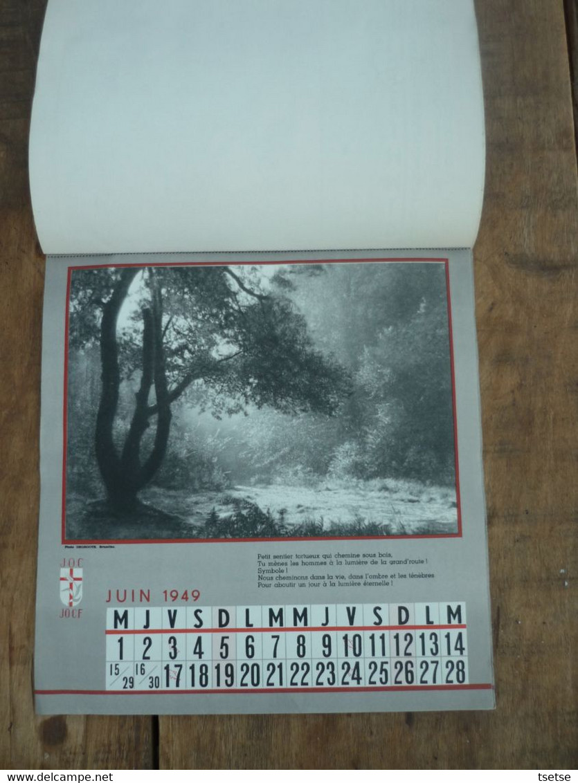 Calendrier complet de la J.O.C. / Jeunesse Ouvrière Catholique - Année 1949