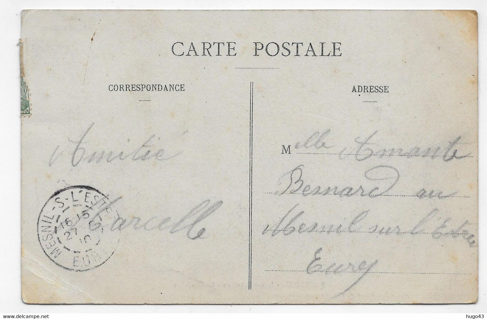 (RECTO / VERSO) PLOERMEL EN 1910 - DANSE BRETONE - LA GUEDILLEE - PLI ANGLE BAS A DROITE - FOLKLORE - CPA VOYAGEE - Ploërmel