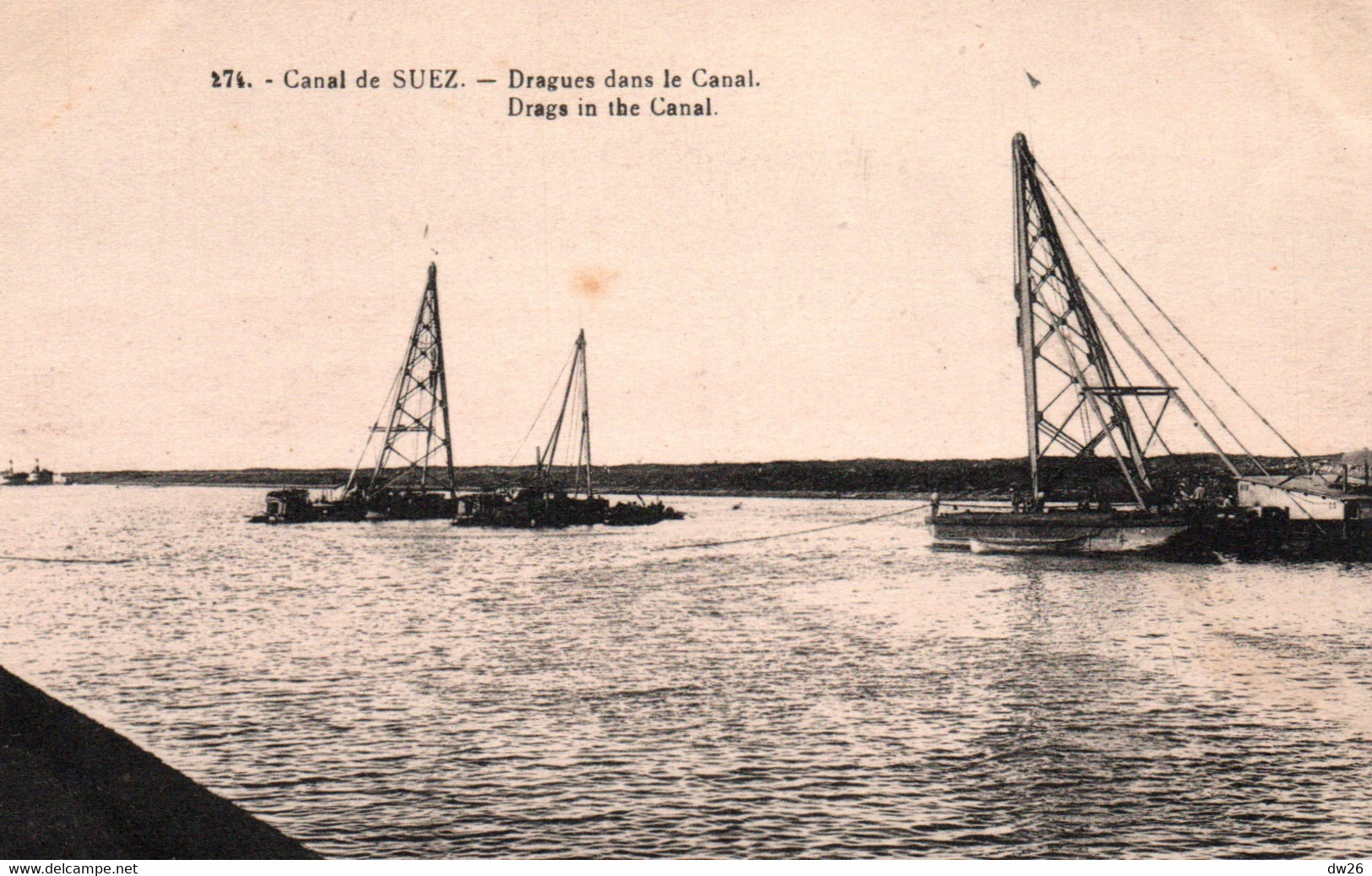Suez - Dragues Dans Le Canal - Carte N° 274 Non Circulée - Suez