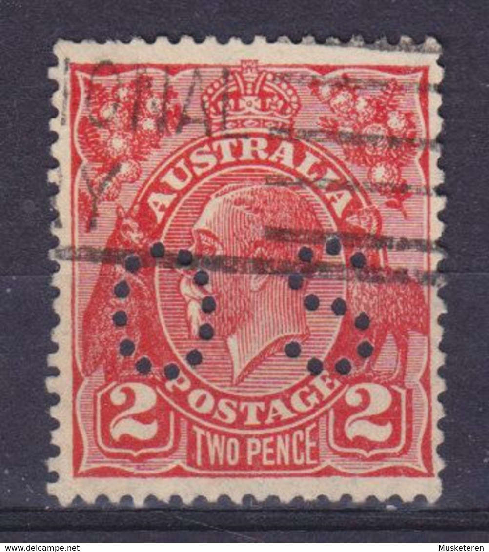 Australia 1926 Mi. 65C Perfin Perforé Lochung 'OS' - Perforiert/Gezähnt