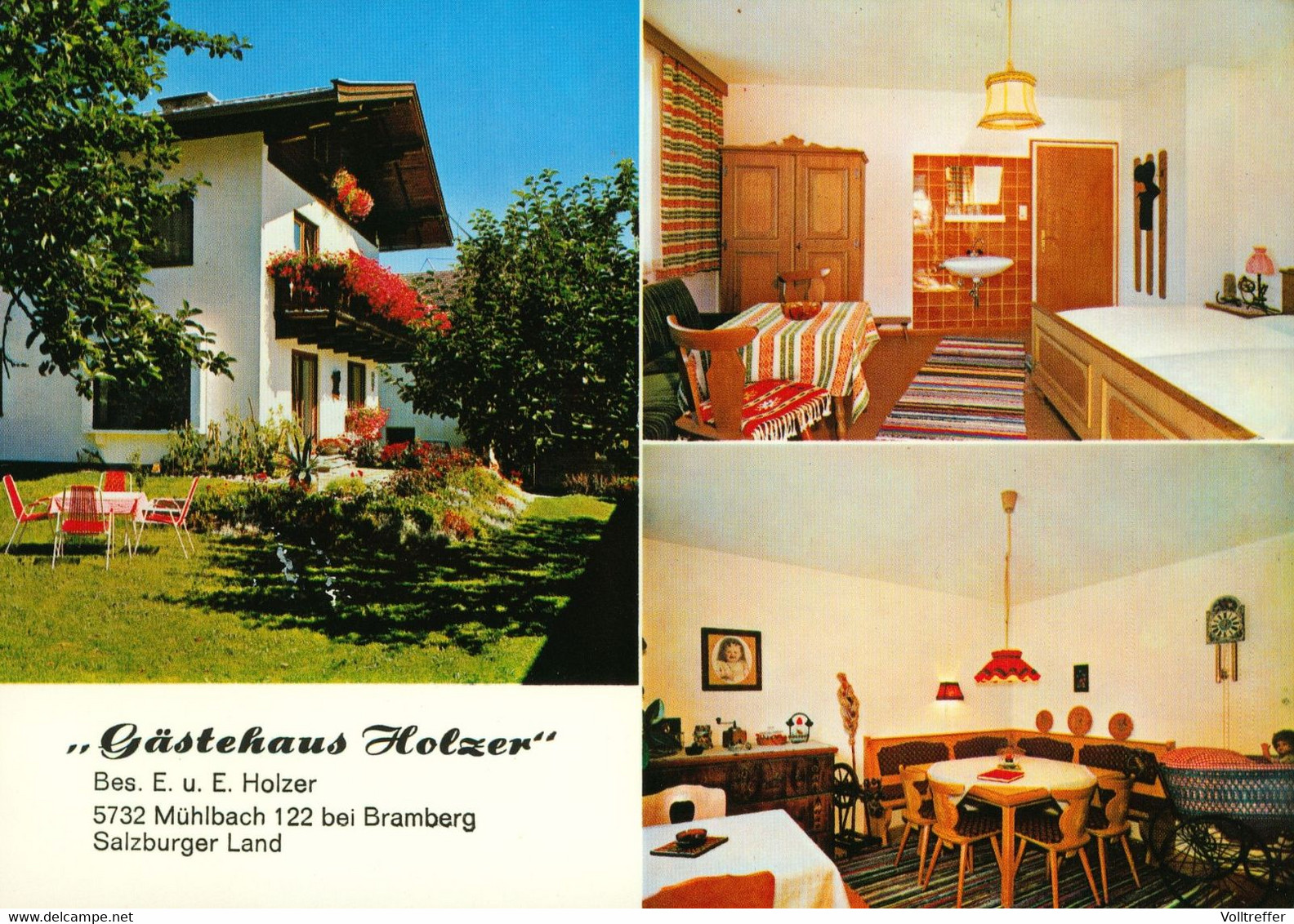 AK Um 1970 Österreich Gästehaus Holzer Mühlbach Bei Bramberg, Innen Und Außenansicht - Mühlbach Am Hochkönig