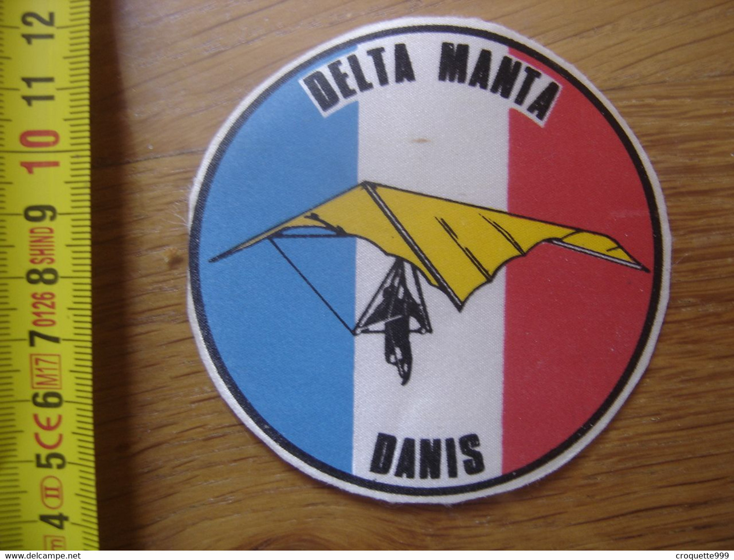 Ecusson Patch DELTA MANTA DANIS Bleu Blanc Rouge - Parachutting