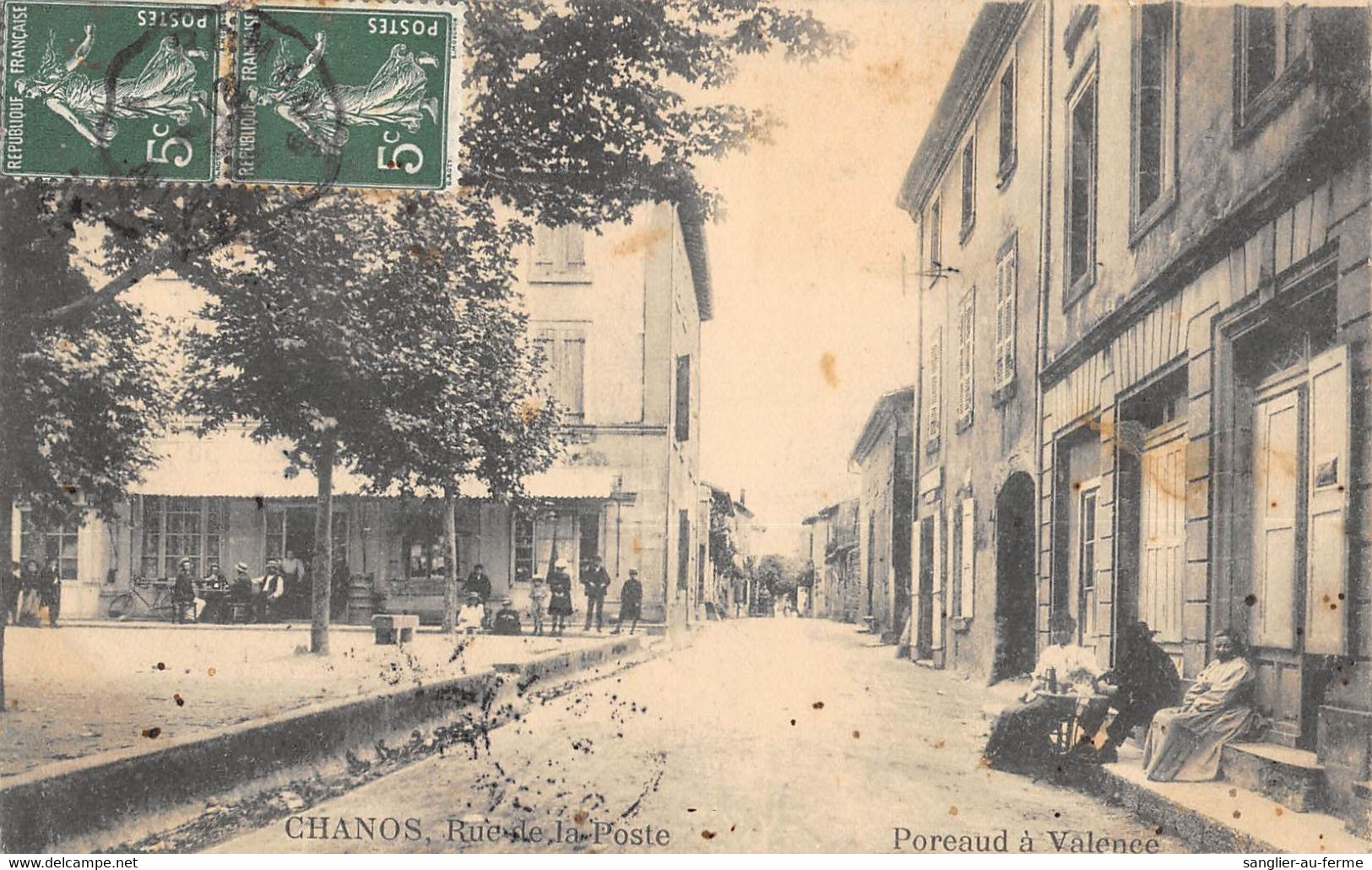 CPA 26 CHANOS RUE DE LA POSTE - Sonstige & Ohne Zuordnung