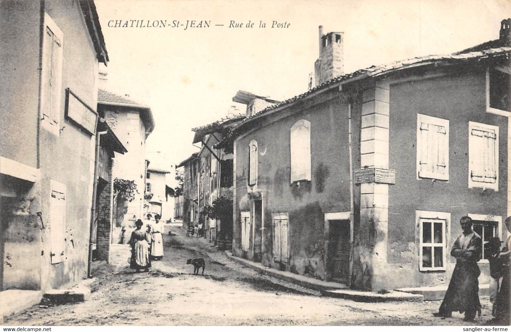 CPA 26 CHATILLON SAINT JEAN RUE DE LA POSTE - Other & Unclassified