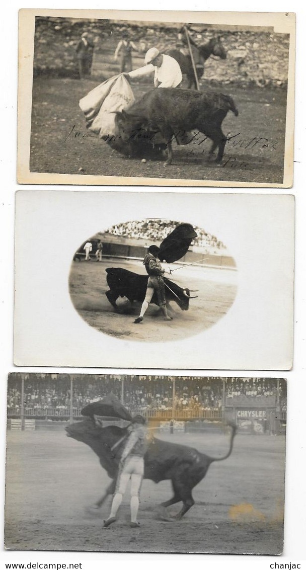 Cpa. CARTE PHOTO - Corrida De Taureau - (Toréador)  (6 Cartes) - Corridas