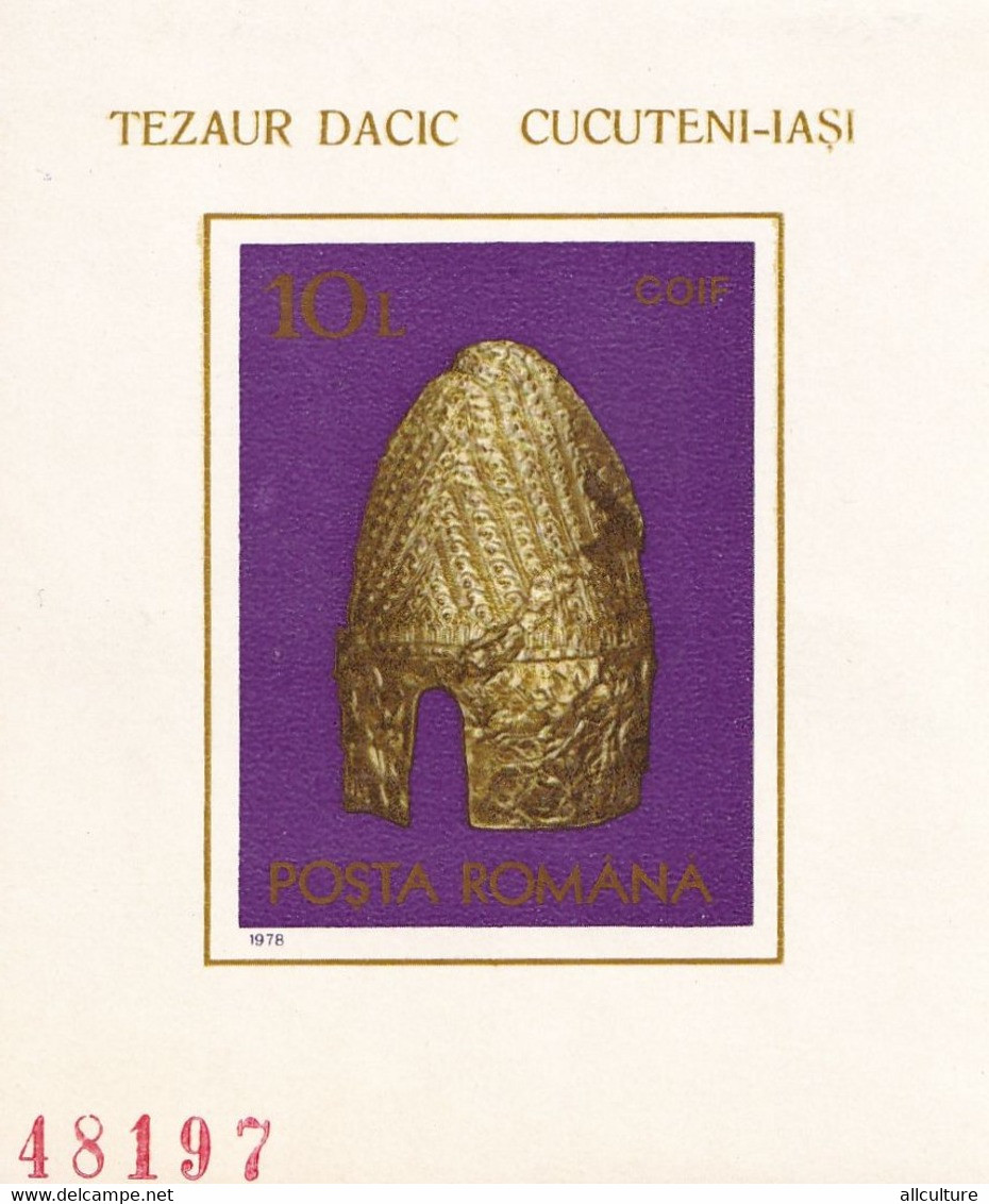TEZAUR DACIC ROMANIA BLOCK NONDANTELE MNH - Unused Stamps