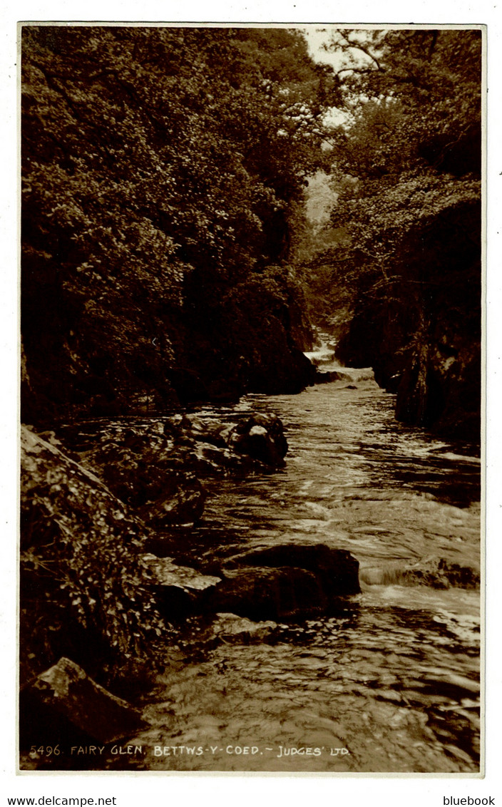 Ref 1489 - Judges Real Photo Postcard - Fairy Glen - Bettws-Y-Coed Caernarvonshire Wales - Caernarvonshire