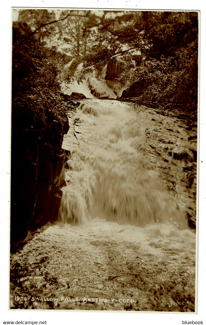 Ref 1489 - Judges Real Photo Postcard - Swallow Falls - Bettws-Y-Coed Wales - Waterfall - Caernarvonshire