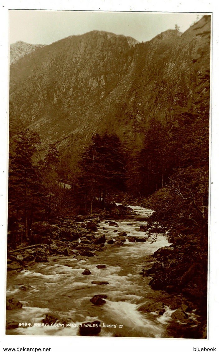 Ref 1489 - Judges Real Photo Postcard - Aberglaslyn Pass - Caernarvonshire Wales - Caernarvonshire