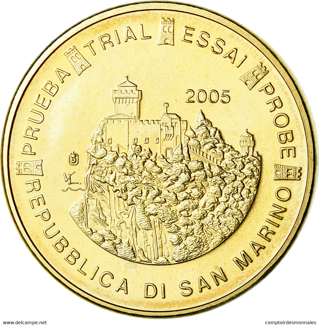 San Marino, 20 Euro Cent, 2005, Unofficial Private Coin, SPL, Bi-Metallic - Pruebas Privadas