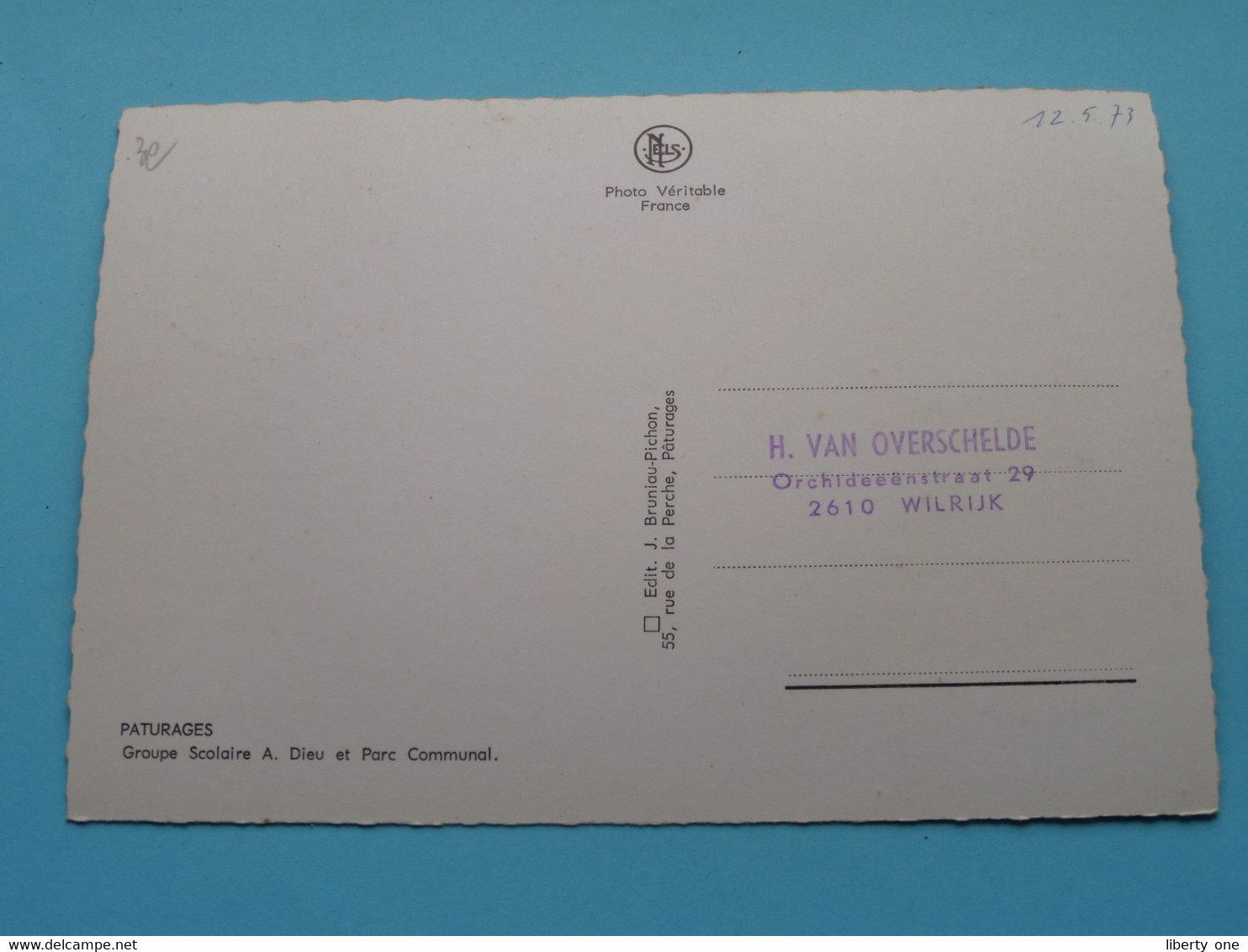 Cercle Philatelique > PATURAGES 7260 ( Carte Postale FDC ) 12-5-73 ( Voir Photo / J. Bruniau-Pichon ) ! - Colfontaine