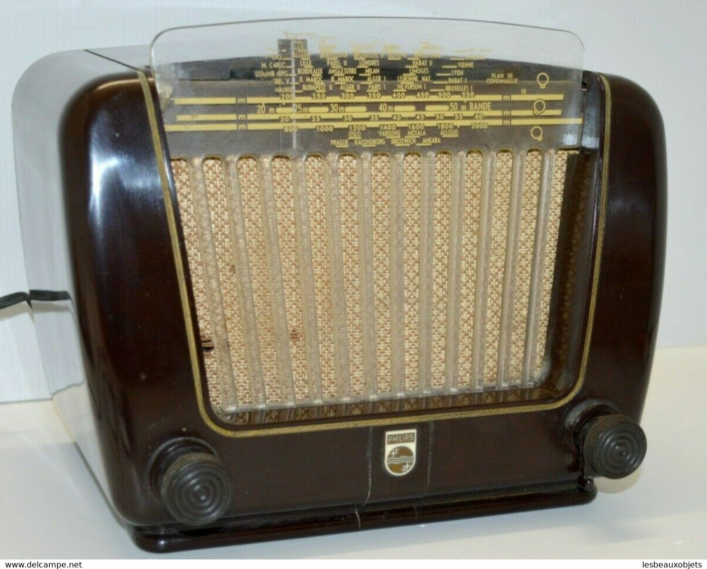 POSTE RADIO PHILIPS BF 290 U BAKELITE ROUGE 1950 à Réviser Ne Fonctionne Pas XXe COLLECTION DECO VINTAGE - Empfänger