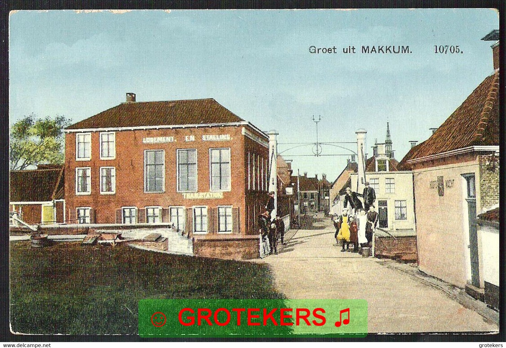 MAKKUM Levendig Met Tramstation Ca 1910 * - Makkum