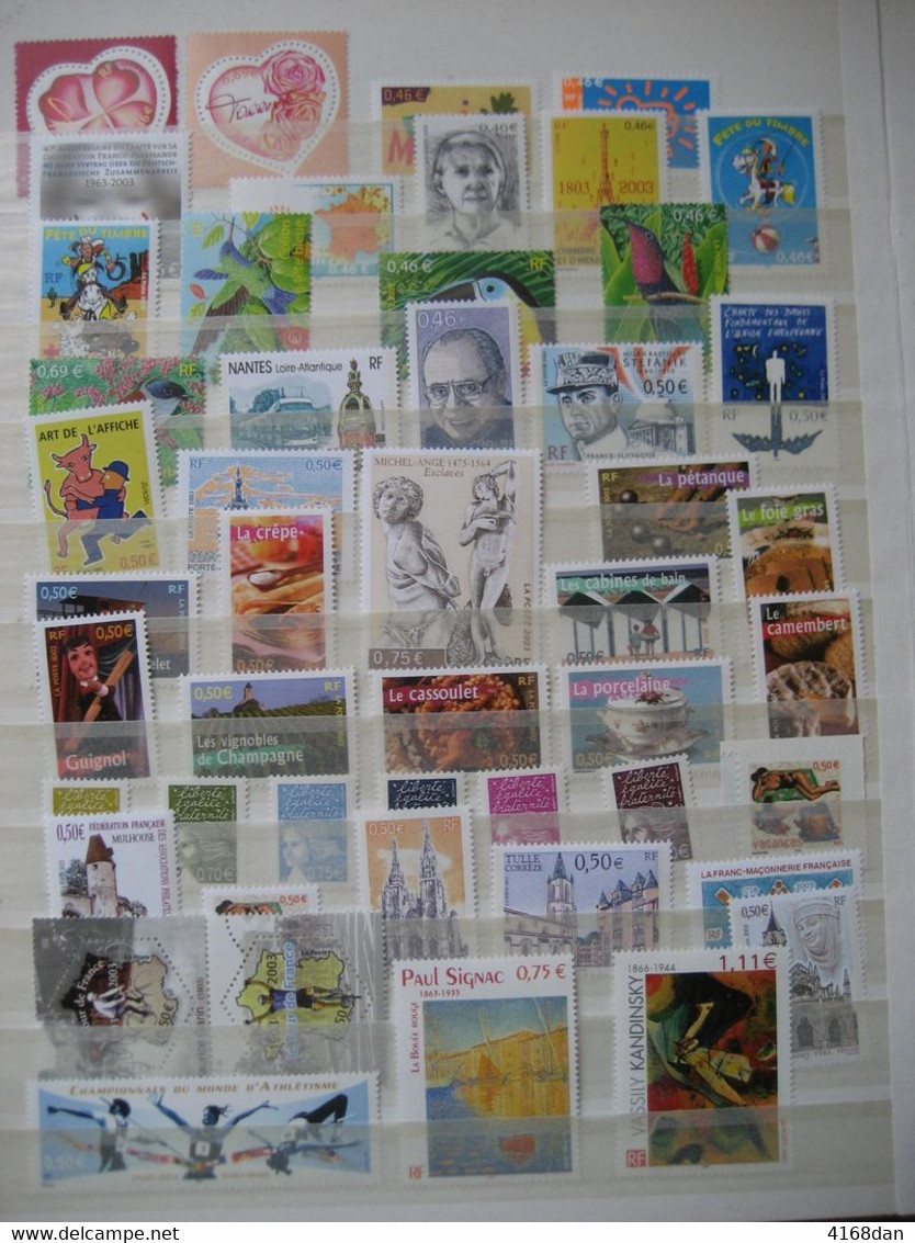 Année  Complète 2003 Neuve** 94timbres (sans Les Bandes Carnets Paires Et Triptyques)n°3538 /3631 - 2000-2009