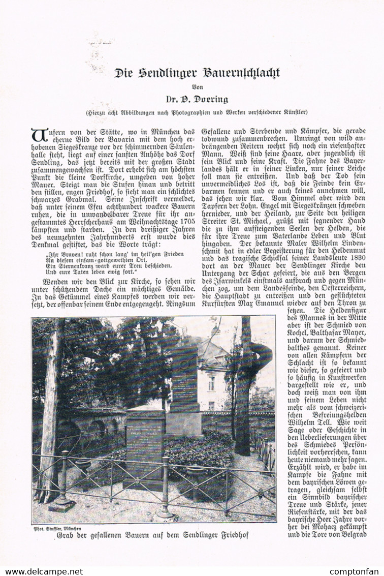 A102 796 Doering Sendlinger Bauernschlacht München Artikel 1905 !! - Politique Contemporaine