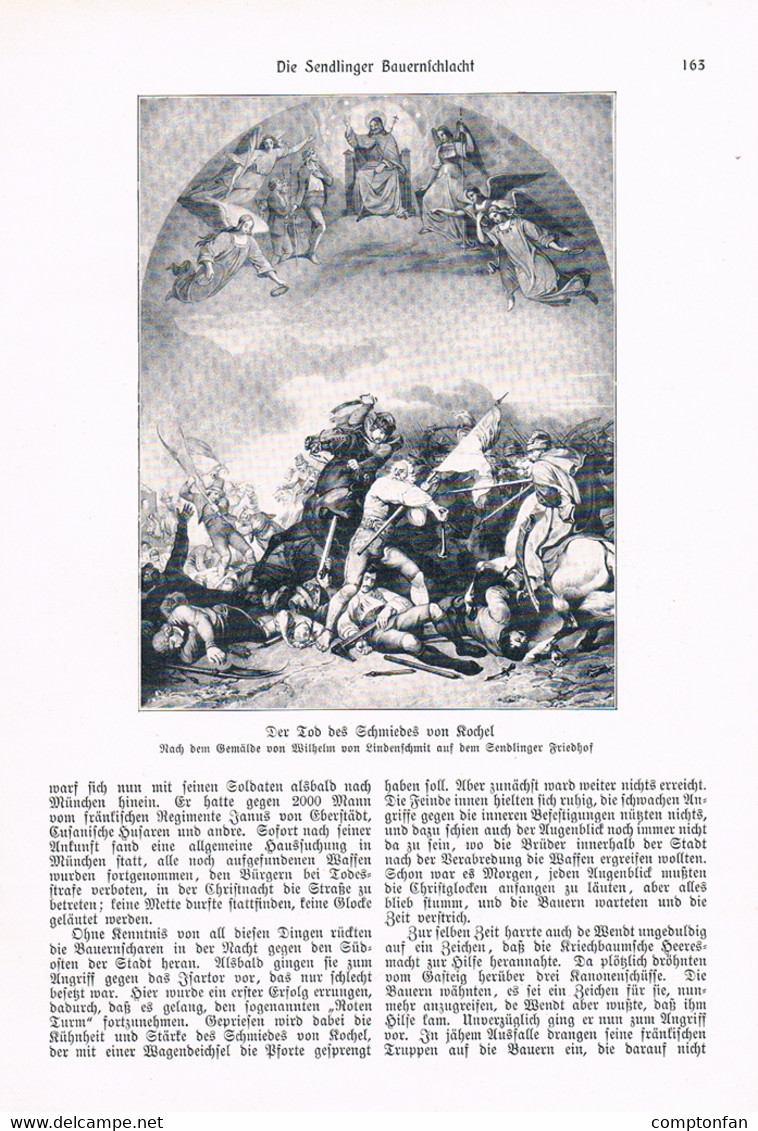 A102 796 Doering Sendlinger Bauernschlacht München Artikel 1905 !! - Politique Contemporaine