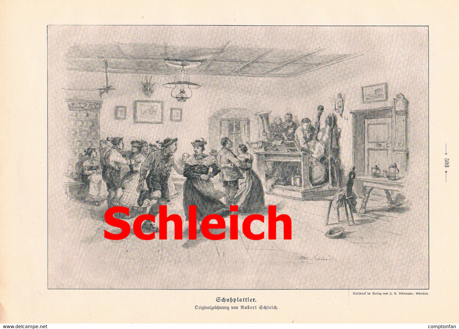 A102 812 Robert Schleich Schuhplattler Tegernsee Schliersee Artikel Mit Bild 1905 !! - Teatro & Danza