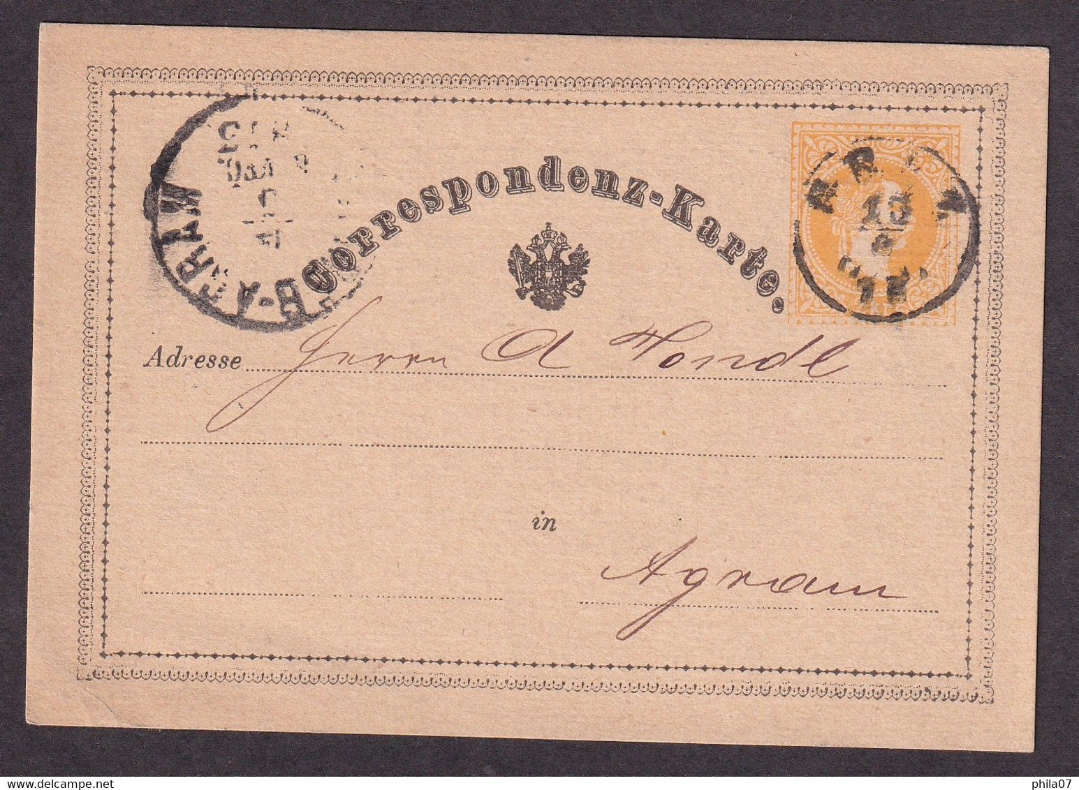 Austria - Stationery Sent From Graz To Zagreb 1873 With Imprinted Prices For Iron Goods. - Autres & Non Classés