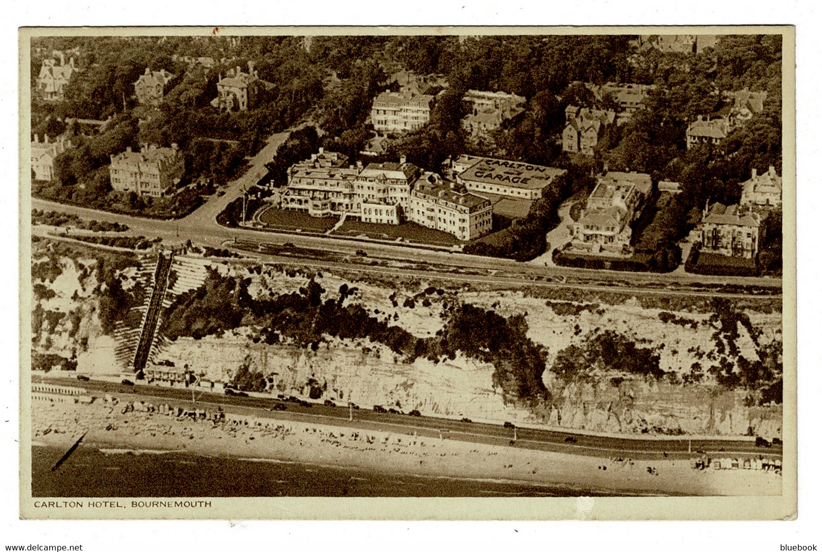 Ref 1490 - Early Aerial Postcard - Carlton Hotel Bournemouth Dorset Ex Hampshire - Bournemouth (avant 1972)