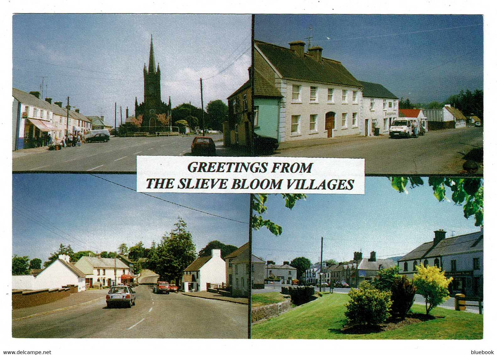 Ref 1490 - Postcard - Slieve Bloom Villages Of County Laois & County Offaly - Ireland - Clonaslee Coolrain Kinnity - Laois