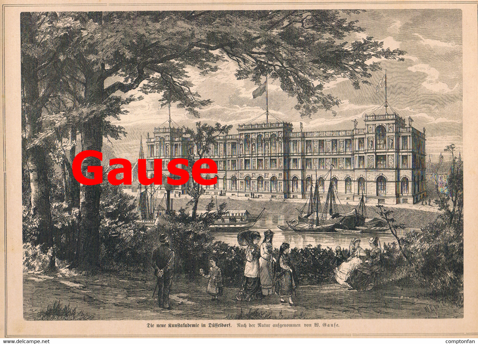 A102 822 Gause Düsseldorf Kunstakademie Artikel Mit Bild 1879 !! - Autres & Non Classés