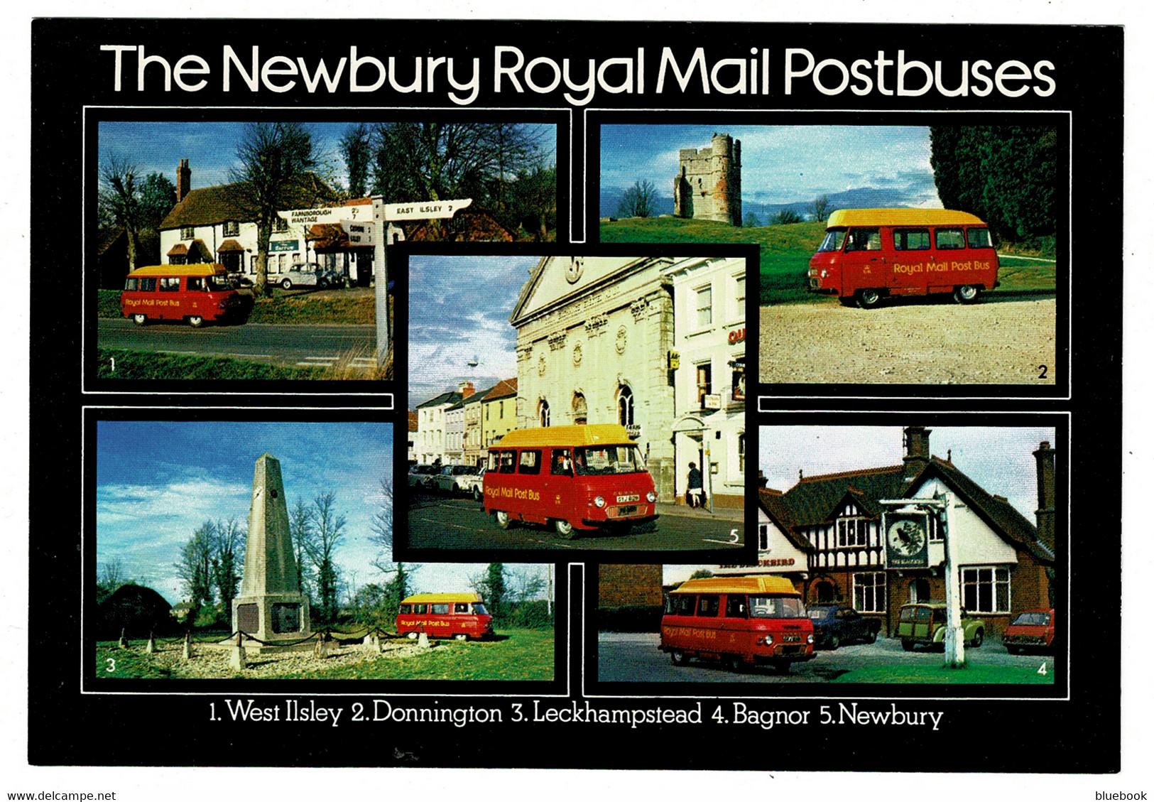 Ref 1490 - 1979 Royal Mail Postcard - Newbury Postbuses West Isley Donnington Leckhampstead Bagnor - Other & Unclassified