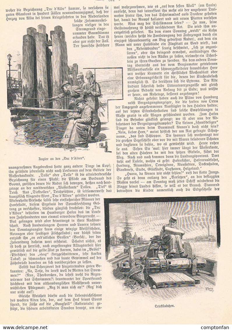 A102 824 H. Haase Hamburg Hafen Sankt Pauli Artikel Mit Bild 1899 !! - Otros & Sin Clasificación