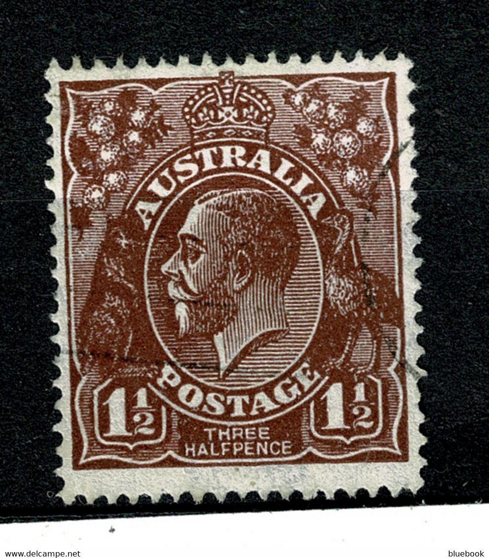 Ref 1491 - Australia 1919  1 1/2d  Chocolate  KGV Head SG 52a - Fine Used Stamp - Used Stamps