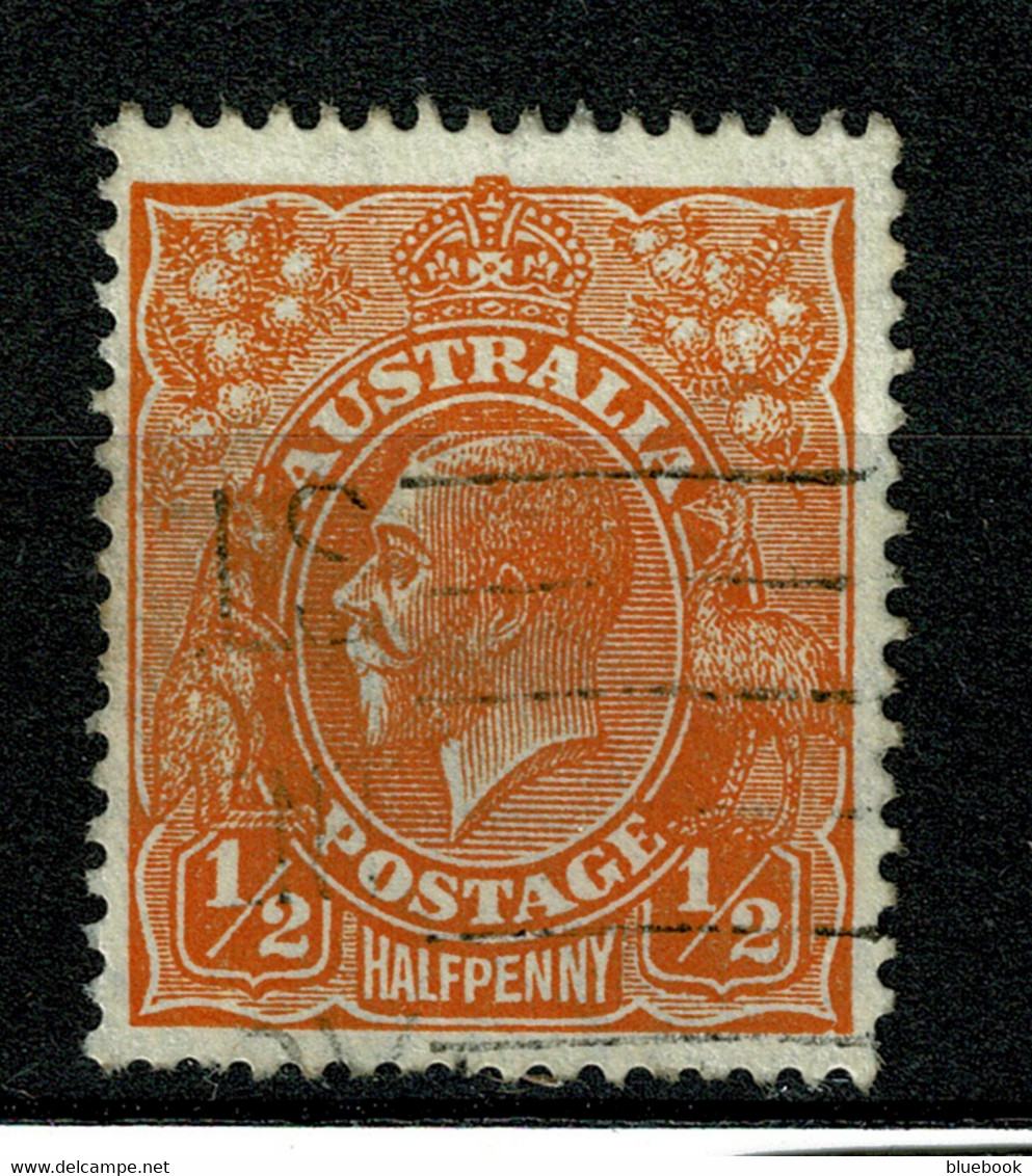 Ref 1491 - Australia 1927  1/2d  Orange  KGV Head SG 85 - Fine Used Stamp - Used Stamps