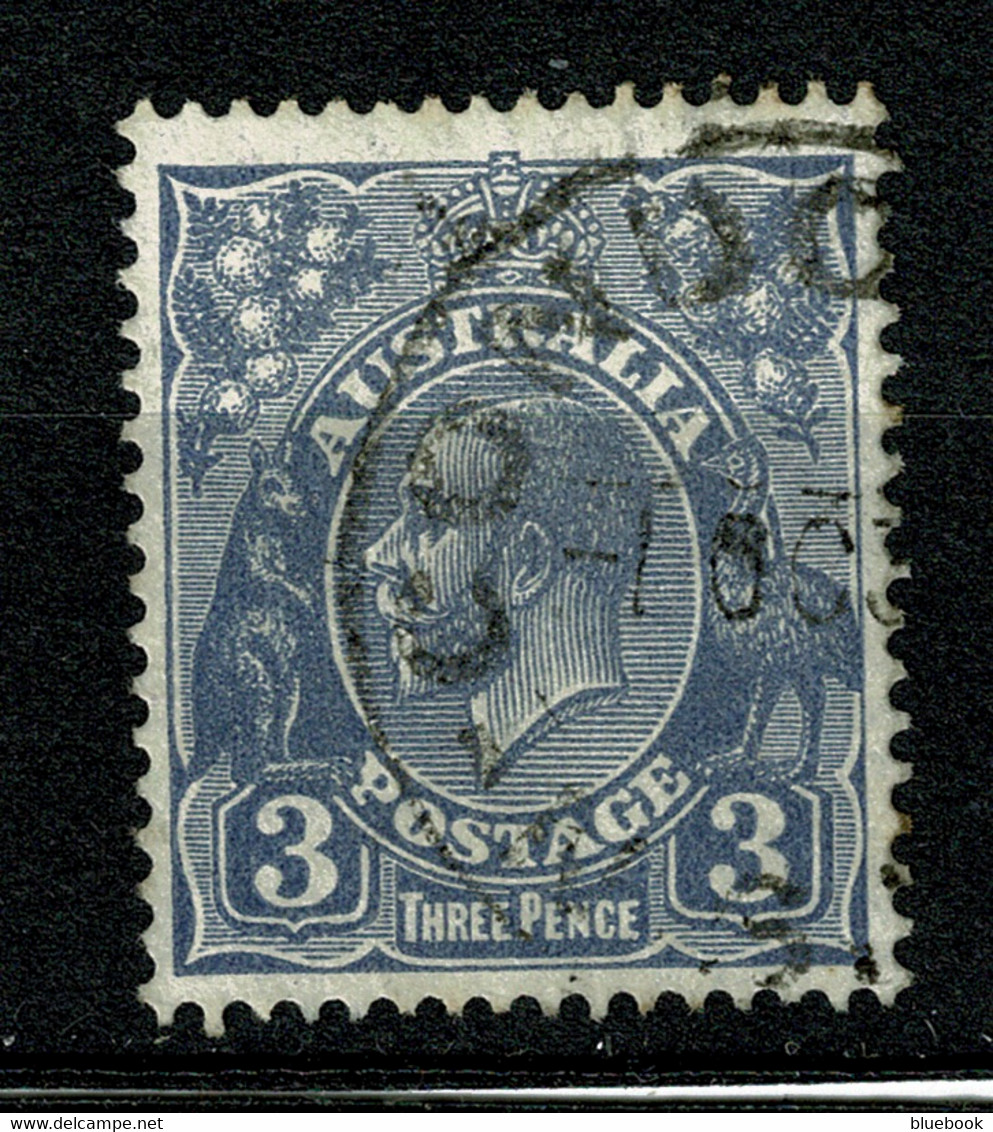 Ref 1491 - Australia 1928  3d  Blue  KGV Head SG 100 - Fine Used Stamp - Oblitérés