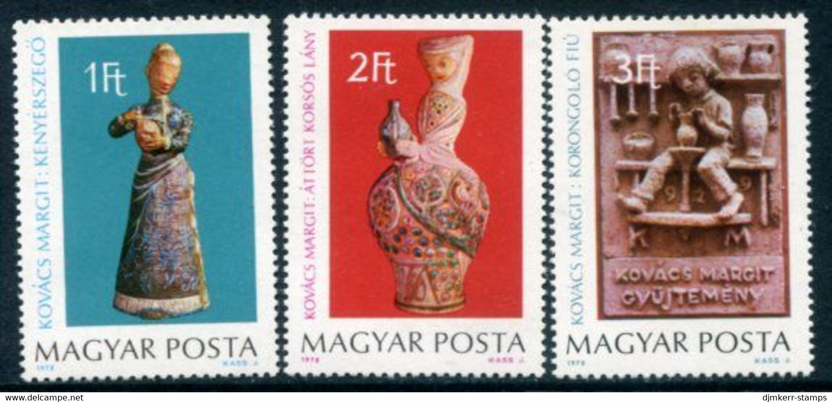 HUNGARY 1978 Ceramics MNH /**.  Michel 3323-25 - Unused Stamps