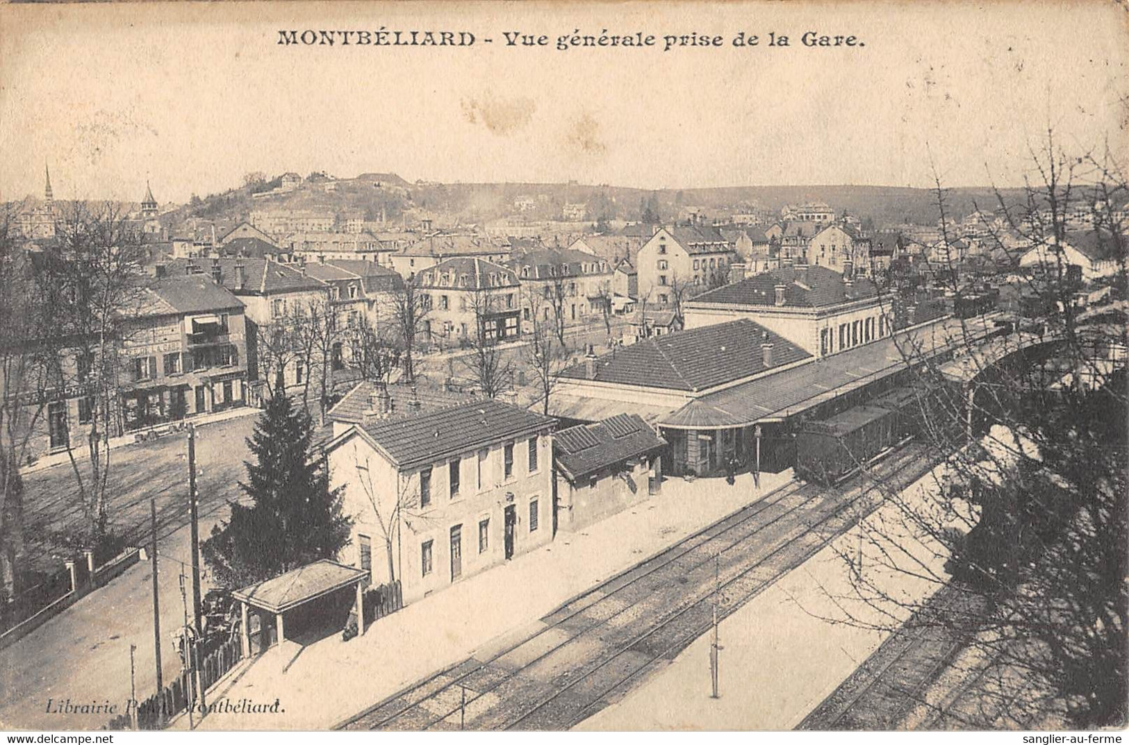 CPA 25 MONTBELIARD VUE GENERALE PRISE DE LA GARE - Montbéliard