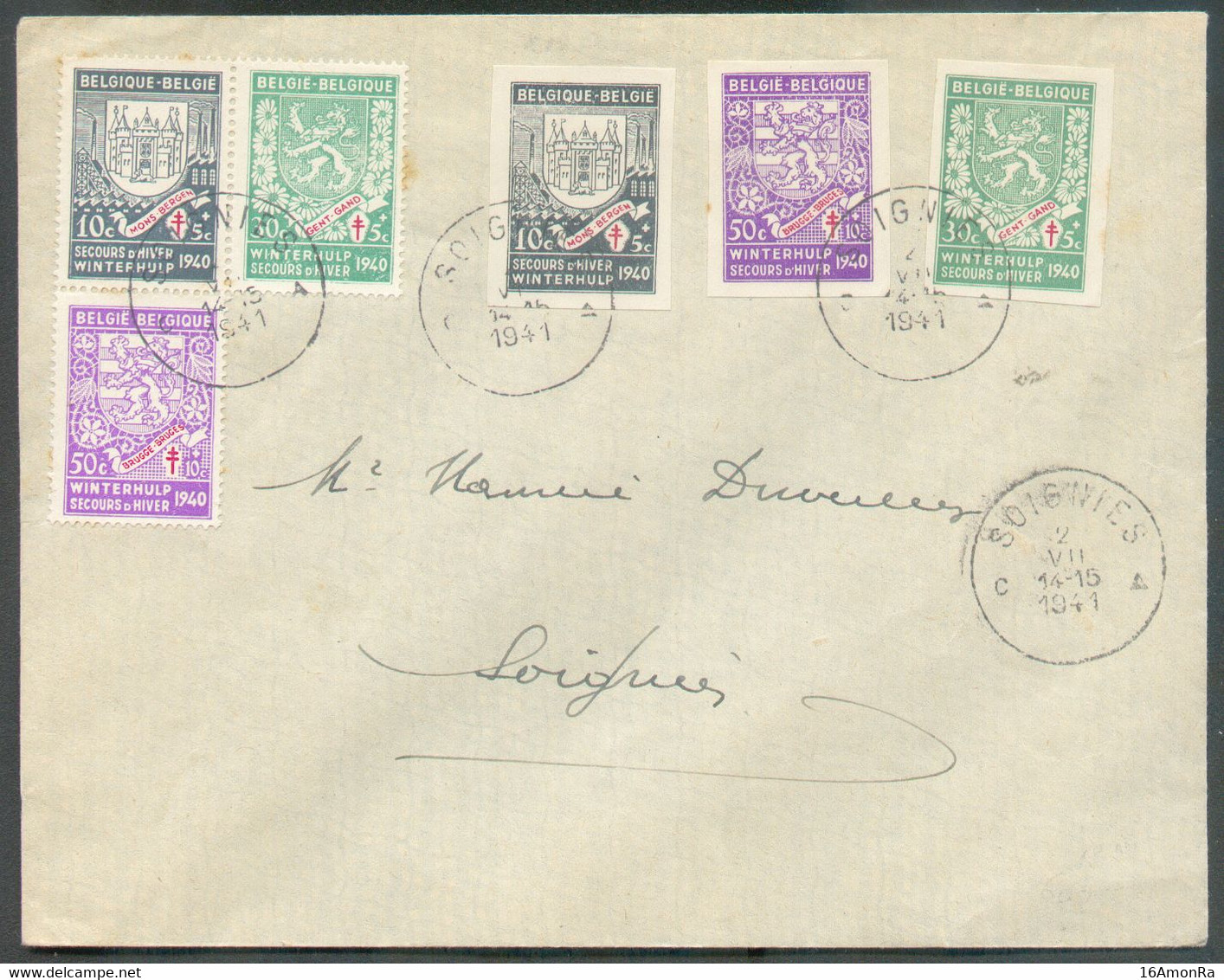 ARMOIRIES 2Fr.50. Obl. Sc BRUXELLES 1 sur Enveloppe Recommandée Du 20-V-1941 Vers Horion-Hozemont . TTB  R. - 18282 - Cartas & Documentos