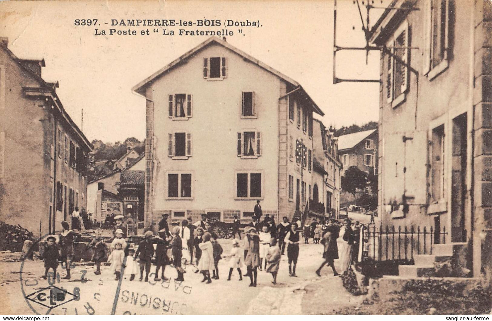 CPA 25 DAMPIERRE LES BOIS LA POSTE ET LA FRATERNELLE - Sonstige & Ohne Zuordnung