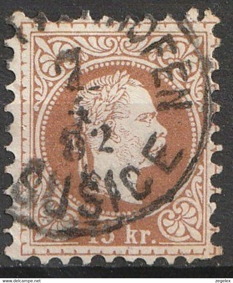 Österreich, Austria  1867 15Kr.  Grober Druck MiNr. 39 IA - Usados