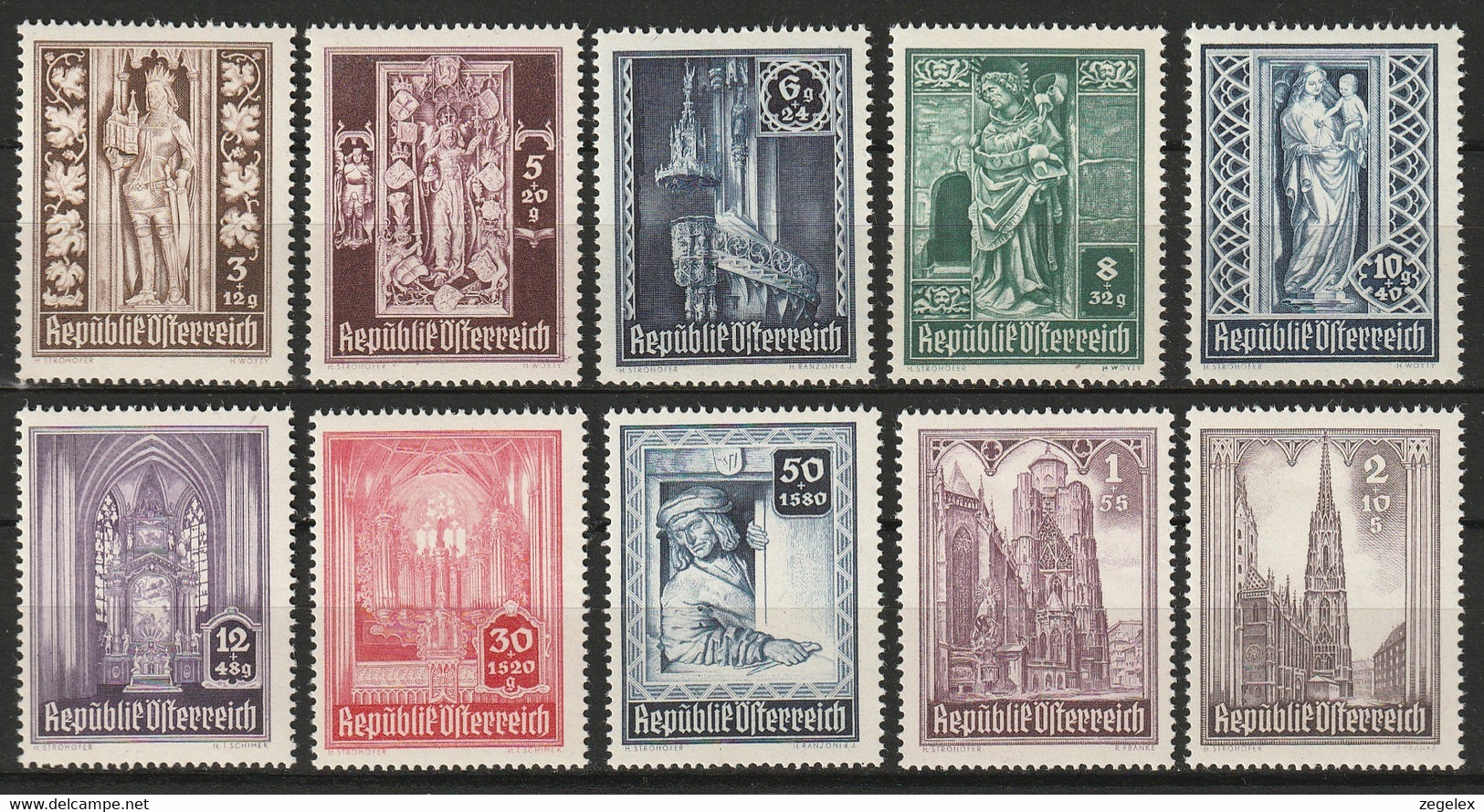 Österreich, Austria  1946 Mi. 791-800 MNH ** - Neufs