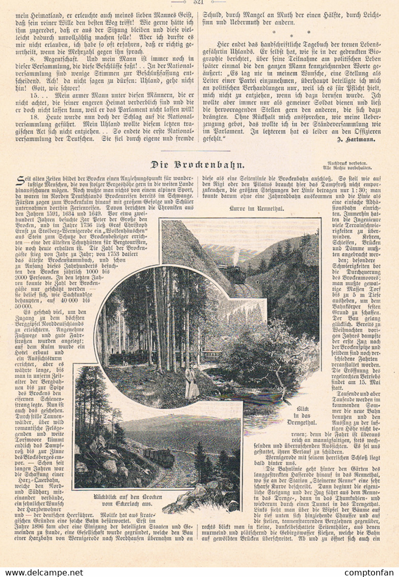 A102 840 Brockenbahn Brocken Bahnhof Bergbahn Artikel Mit Bildern 1899 !! - Spoorweg