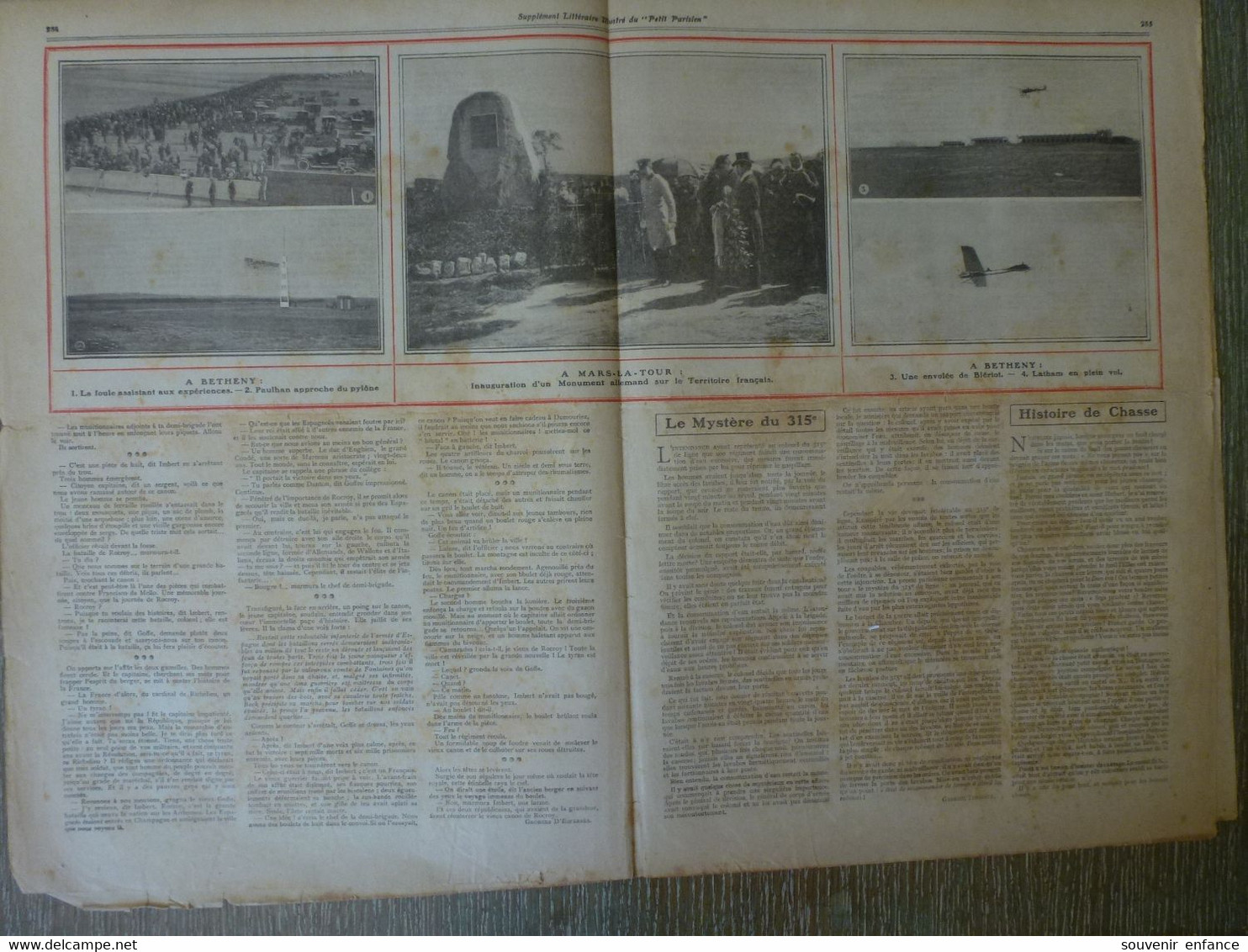 Journal Le Petit Parisien Septembre  1909 Aéroplane Blériot  Maisons Lafitte Bayard Clément Betheny - Le Petit Parisien