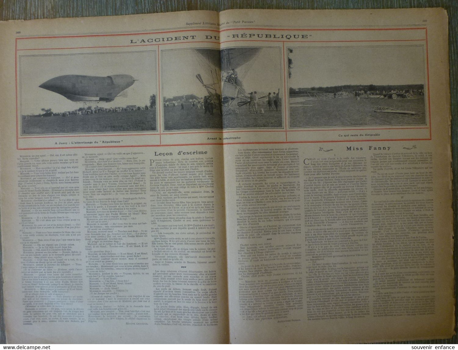 Journal Le Petit Parisien Septembre  1909 Militaria Coiffeurs En Plein Air Militaires Accident Du République - Le Petit Parisien