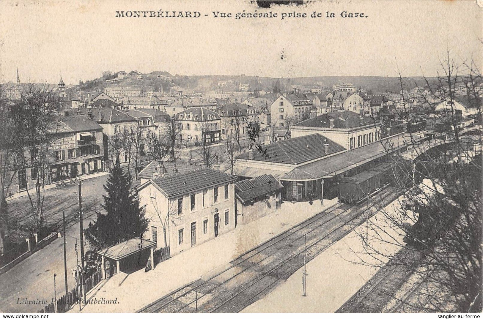 CPA 25 MONTBELIARD VUE GENERALE PRISE DE LA GARE - Montbéliard