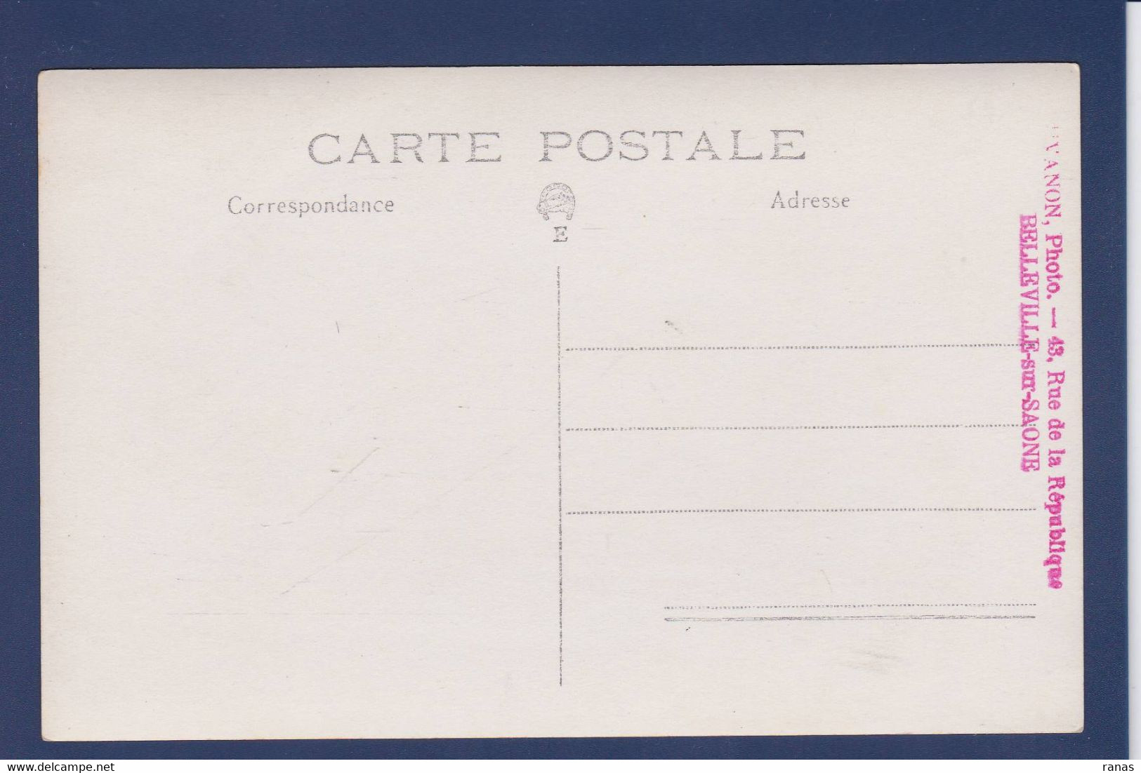 CPA [69] Rhône > Belleville Sur Saone Carte Photo Voir Dos Musique - Belleville Sur Saone