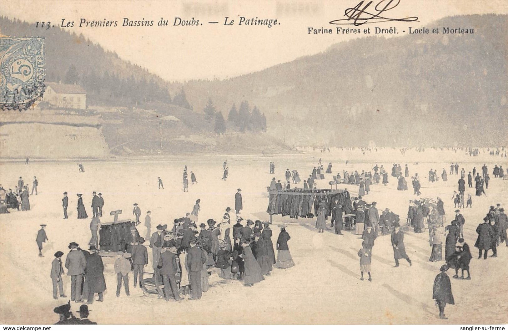 CPA 25 LES PREMIERS BASSINS DU DOUBS LE PATINAGE - Autres & Non Classés