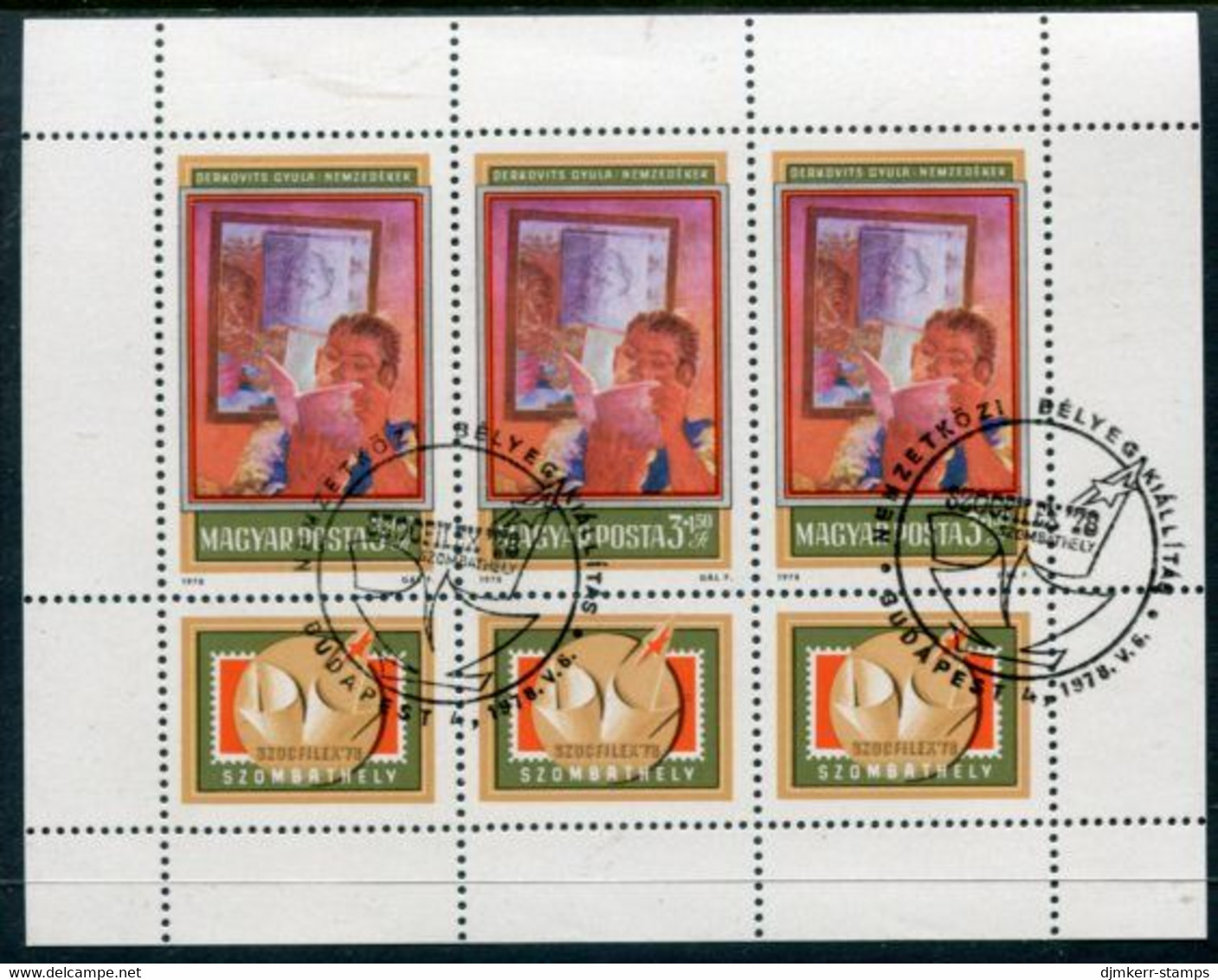 HUNGARY 1978 SOZPHILEX Stamp Exhibition Sheetlet Used..  Michel 3274 Kb - Blocks & Sheetlets
