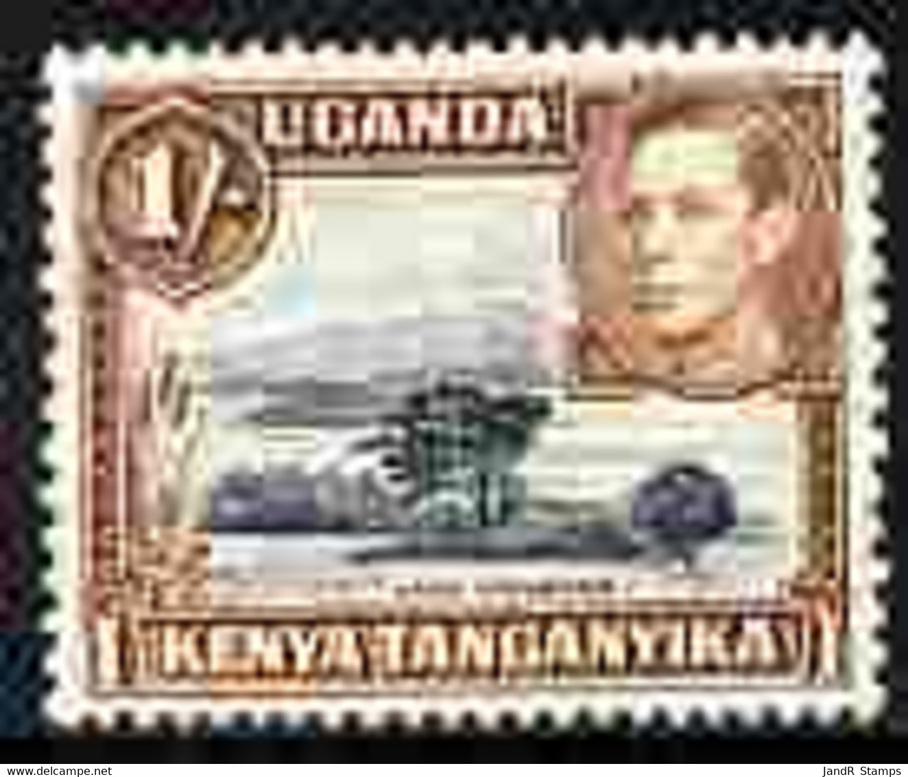 Kenya, Uganda & Tanganyika 1938-54 KG6 Lake Naivasha 1s P13 X 11.75 U/m SG145 - Andere & Zonder Classificatie