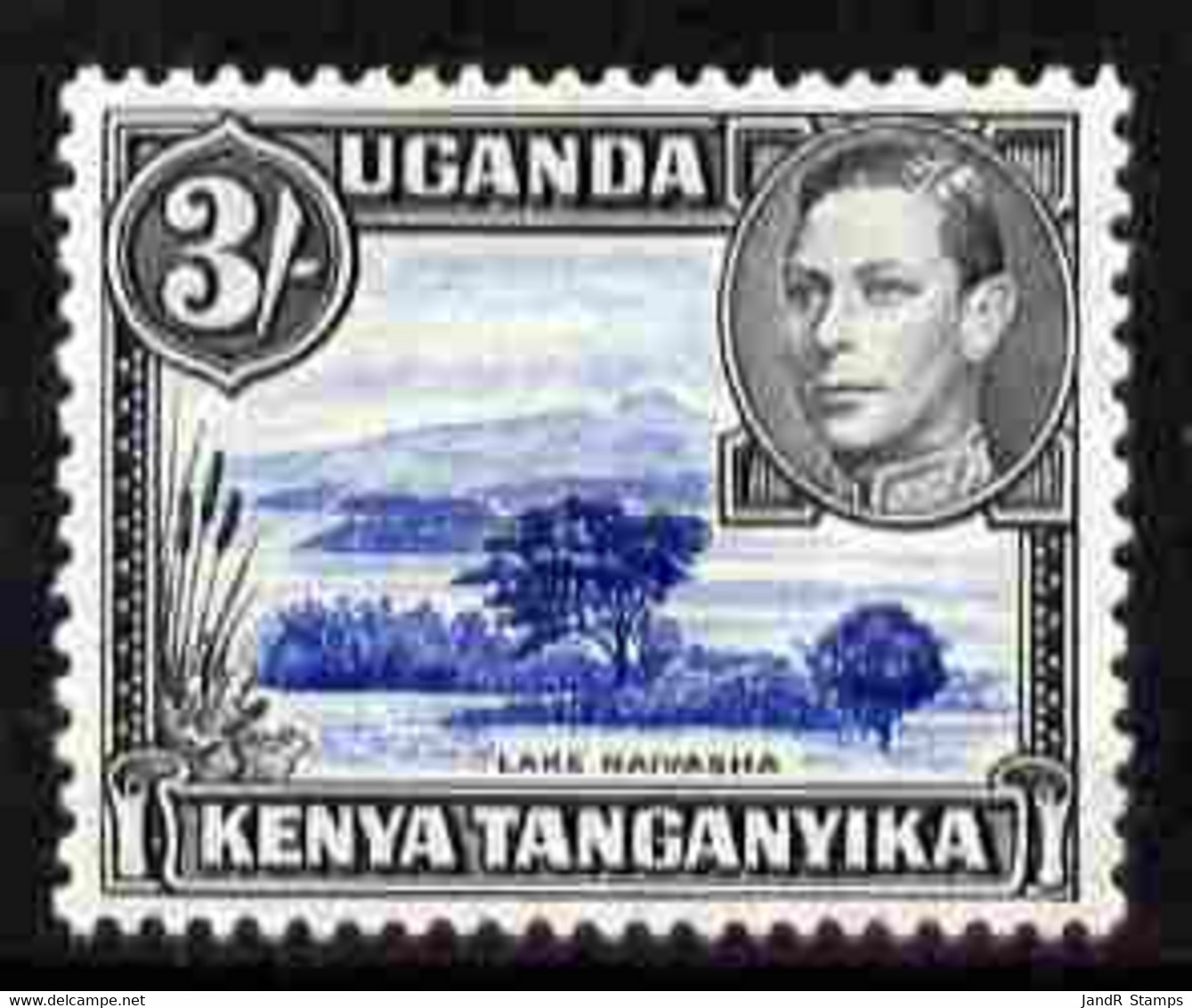 Kenya, Uganda & Tanganyika 1938-54 KG6 Lake Naivasha 3s P13 X 11.75 Mounted Mint SG147 - Sonstige & Ohne Zuordnung