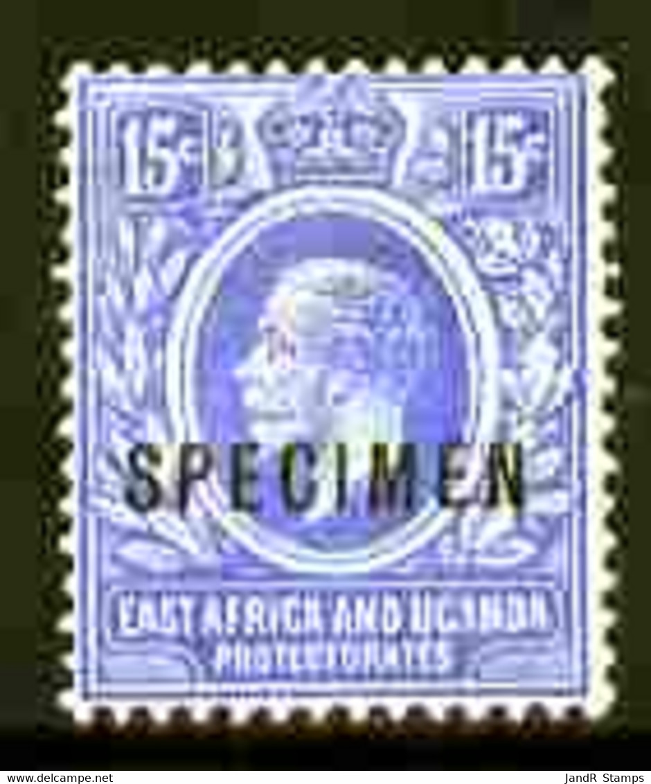 Kenya, Uganda & Tanganyika 1921-22 KG5 15c Script CA Overprinted SPECIMEN Fresh With Gum SG 70s (only About 400 Produced - Other & Unclassified