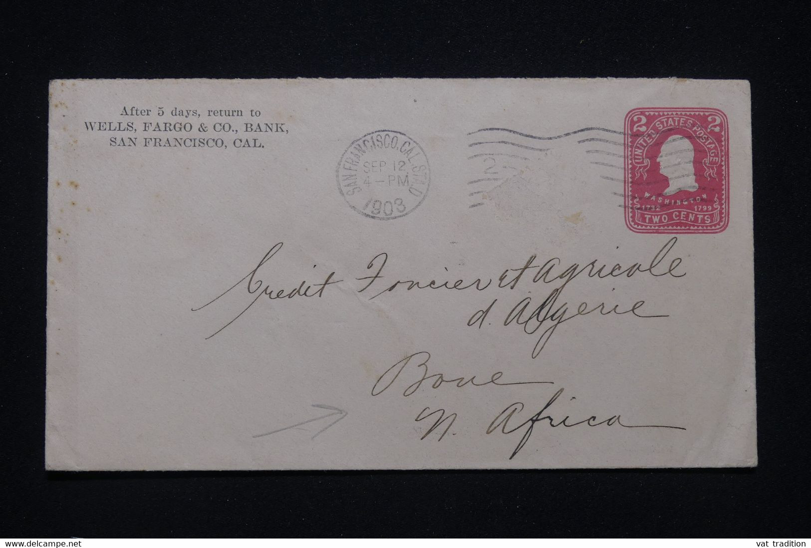 ETATS UNIS - Entier Postal Commercial De San Francisco En 1903 Pour Bône ( Algérie ) - L 100203 - 1901-20