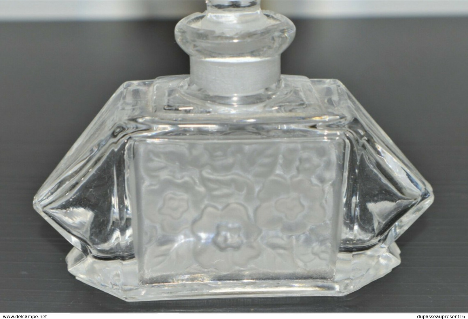 FLACON PARFUM HEINRICH HOFFMANN VERRE Satiné AUX FLEURS 1920 ART DECO BOHEME XXe - Frascos (vacíos)